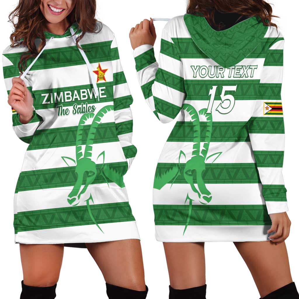 Zimbabwe Rugby Custom Hoodie Dress Go Sables Go
