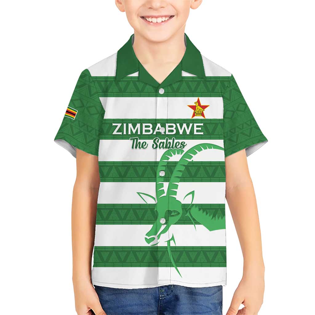 Zimbabwe Rugby Custom Kid Hawaiian Shirt Go Sables Go