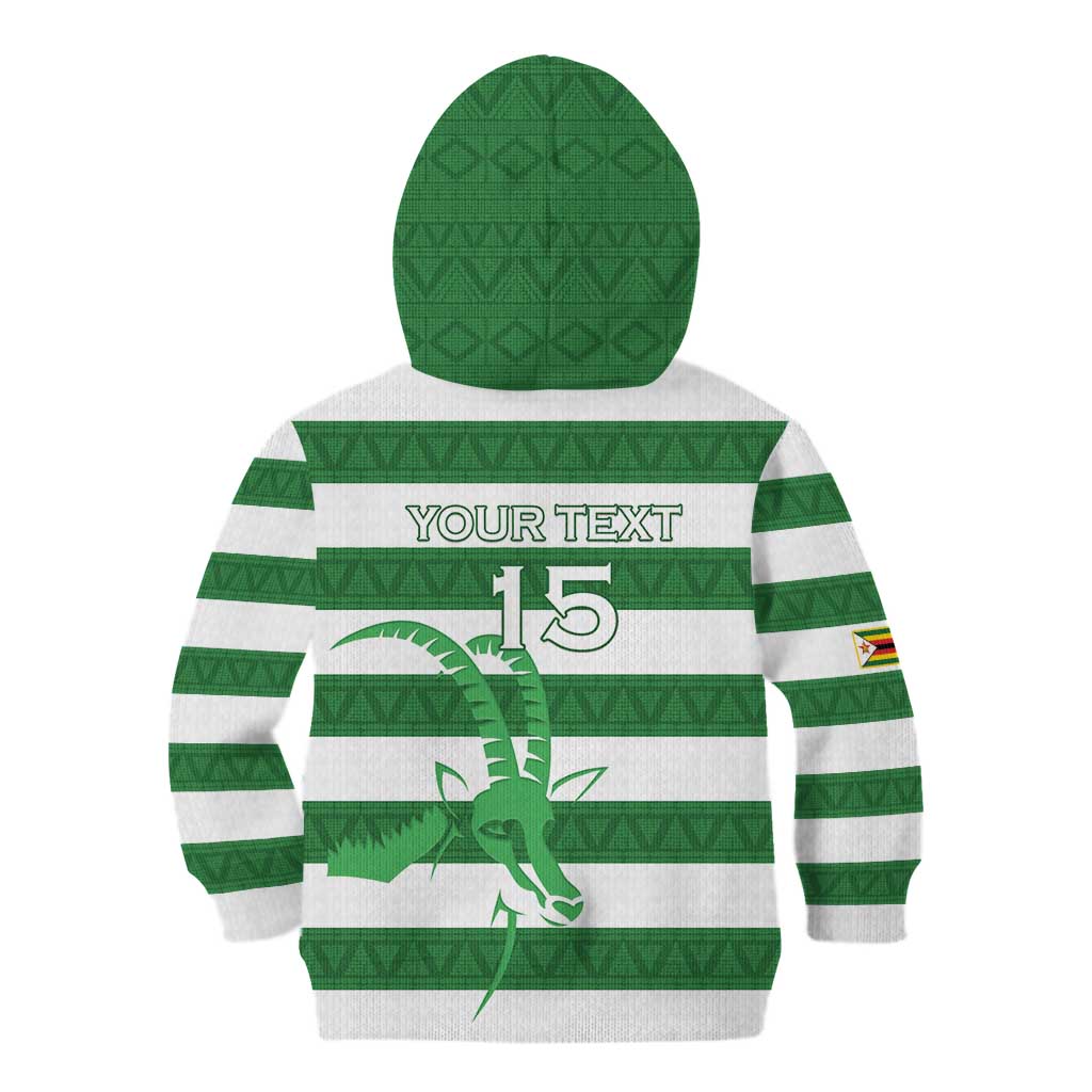 Zimbabwe Rugby Custom Kid Hoodie Go Sables Go