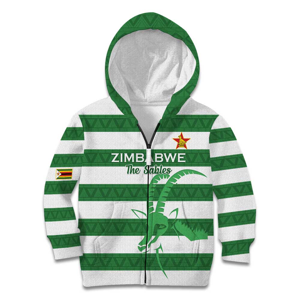 Zimbabwe Rugby Custom Kid Hoodie Go Sables Go