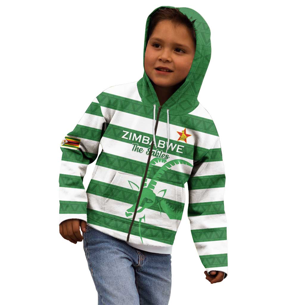 Zimbabwe Rugby Custom Kid Hoodie Go Sables Go