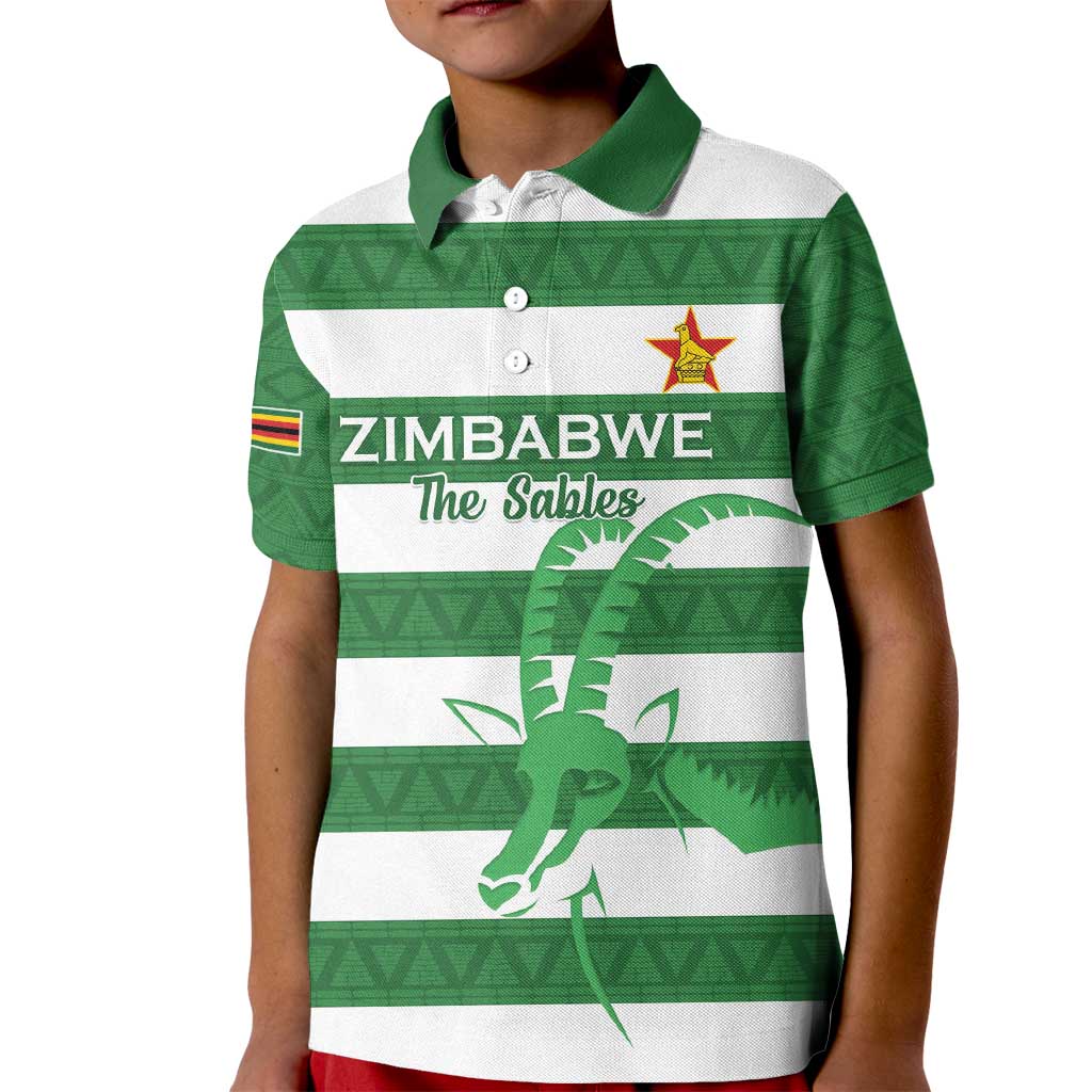 Zimbabwe Rugby Custom Kid Polo Shirt Go Sables Go