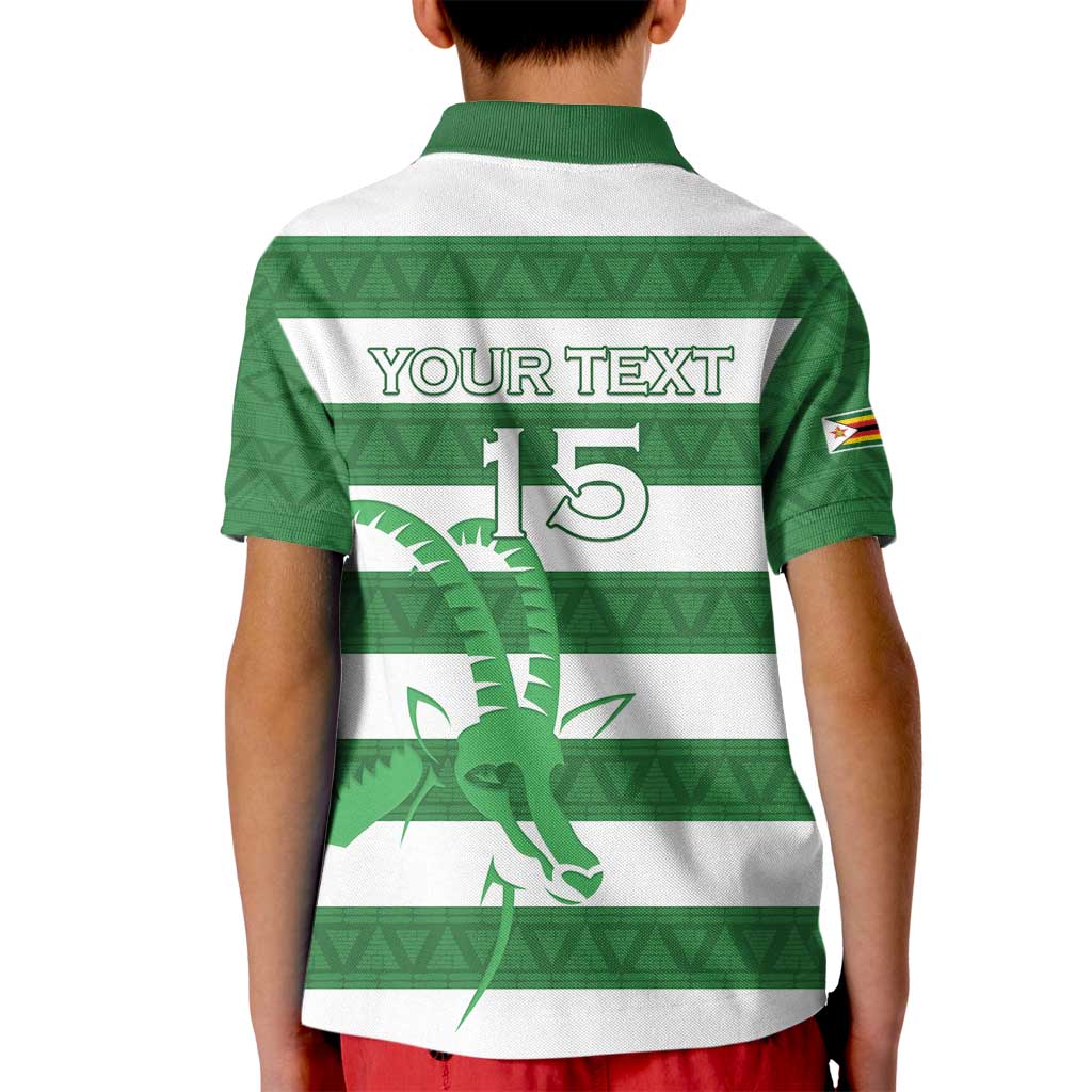 Zimbabwe Rugby Custom Kid Polo Shirt Go Sables Go