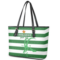 Zimbabwe Rugby Custom Leather Tote Bag Go Sables Go