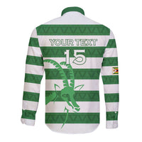 Zimbabwe Rugby Custom Long Sleeve Button Shirt Go Sables Go