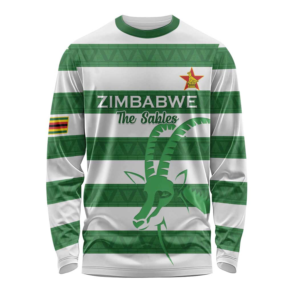 Zimbabwe Rugby Custom Long Sleeve Shirt Go Sables Go