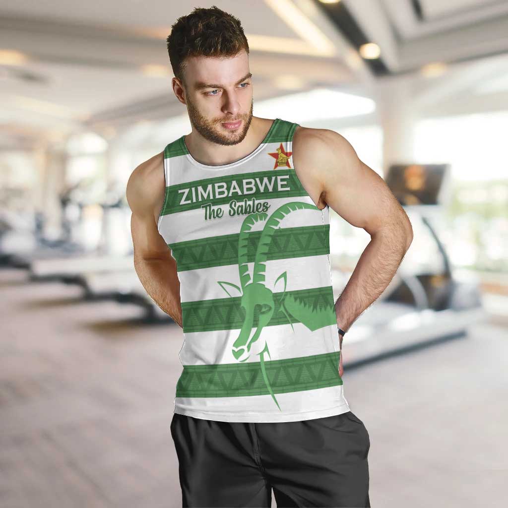 Zimbabwe Rugby Custom Men Tank Top Go Sables Go