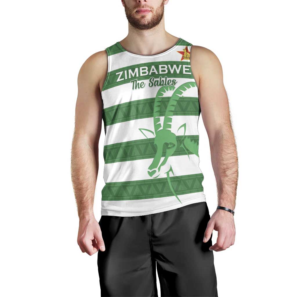 Zimbabwe Rugby Custom Men Tank Top Go Sables Go