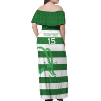 Zimbabwe Rugby Custom Off Shoulder Maxi Dress Go Sables Go