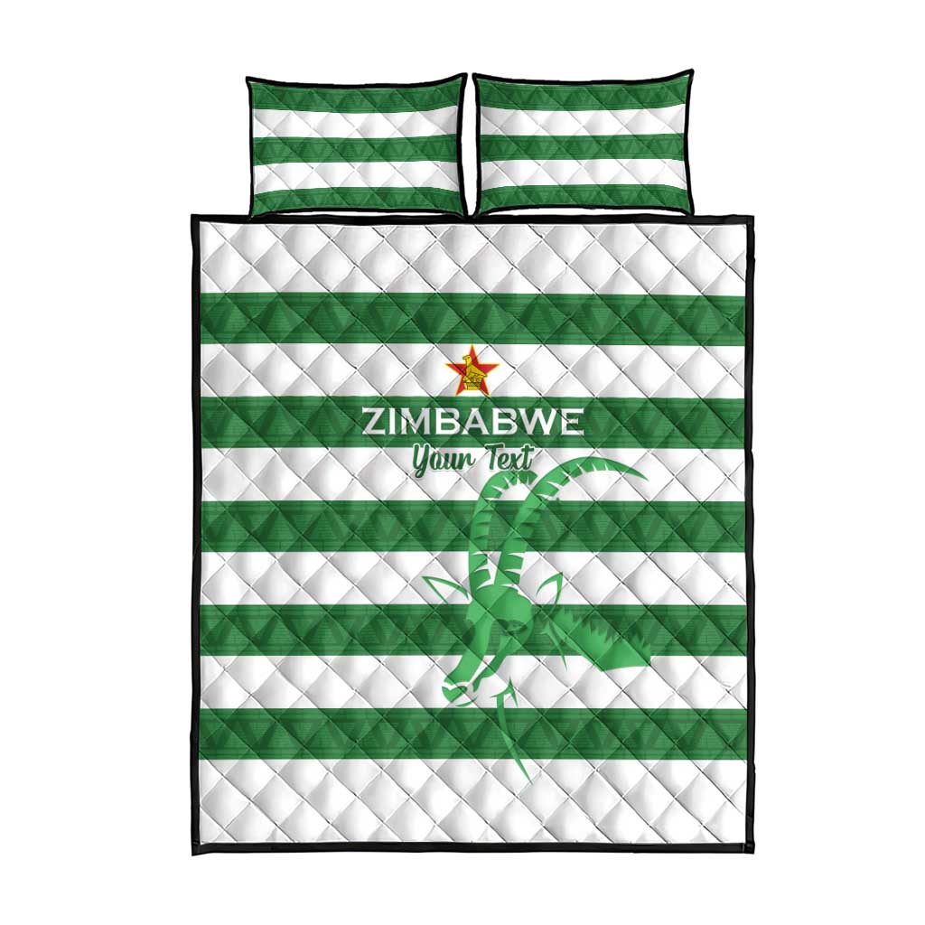 Zimbabwe Rugby Custom Quilt Bed Set Go Sables Go