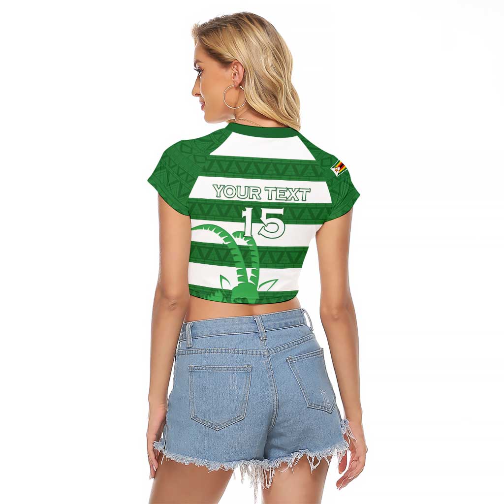 Zimbabwe Rugby Custom Raglan Cropped T Shirt Go Sables Go