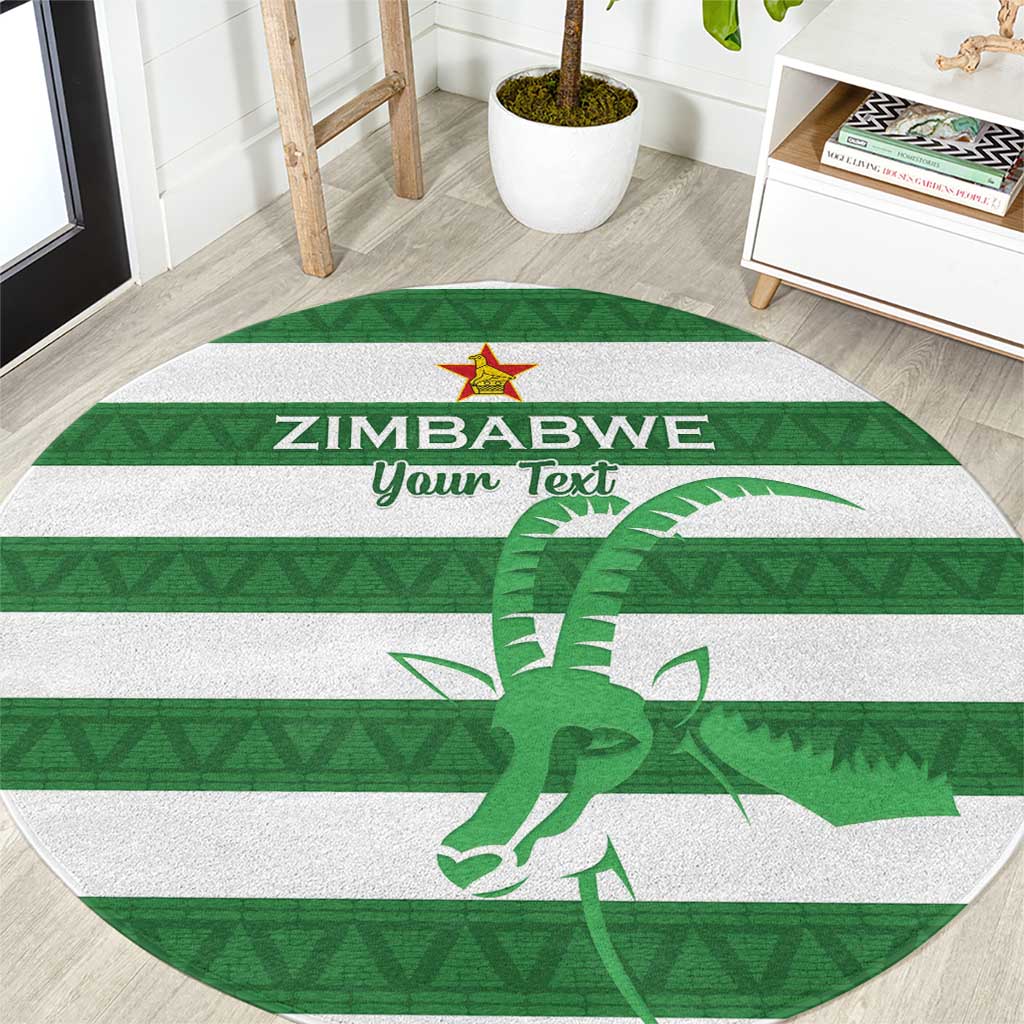 Zimbabwe Rugby Custom Round Carpet Go Sables Go