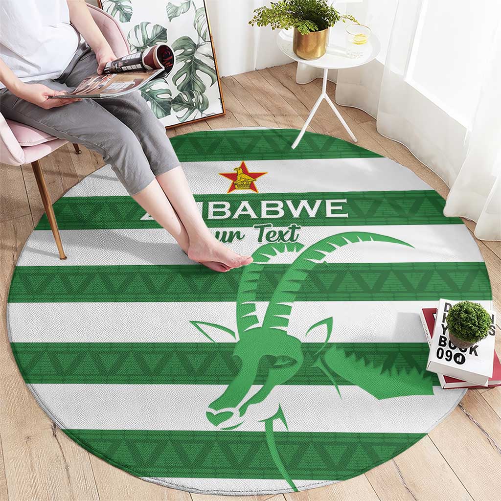 Zimbabwe Rugby Custom Round Carpet Go Sables Go