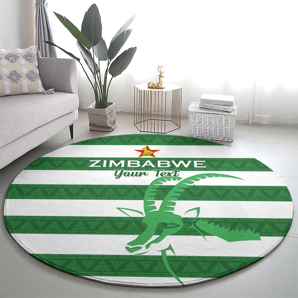 Zimbabwe Rugby Custom Round Carpet Go Sables Go