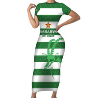 Zimbabwe Rugby Custom Short Sleeve Bodycon Dress Go Sables Go