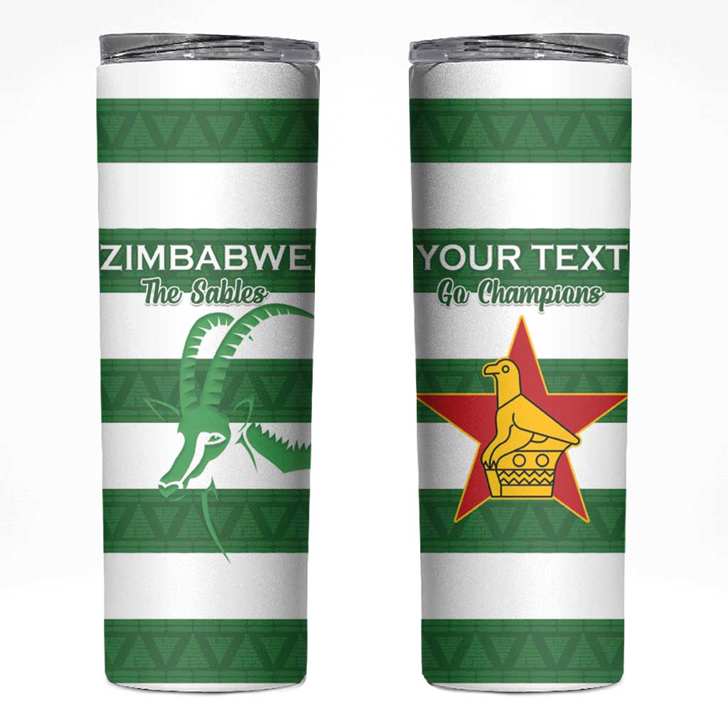 Zimbabwe Rugby Custom Skinny Tumbler Go Sables Go