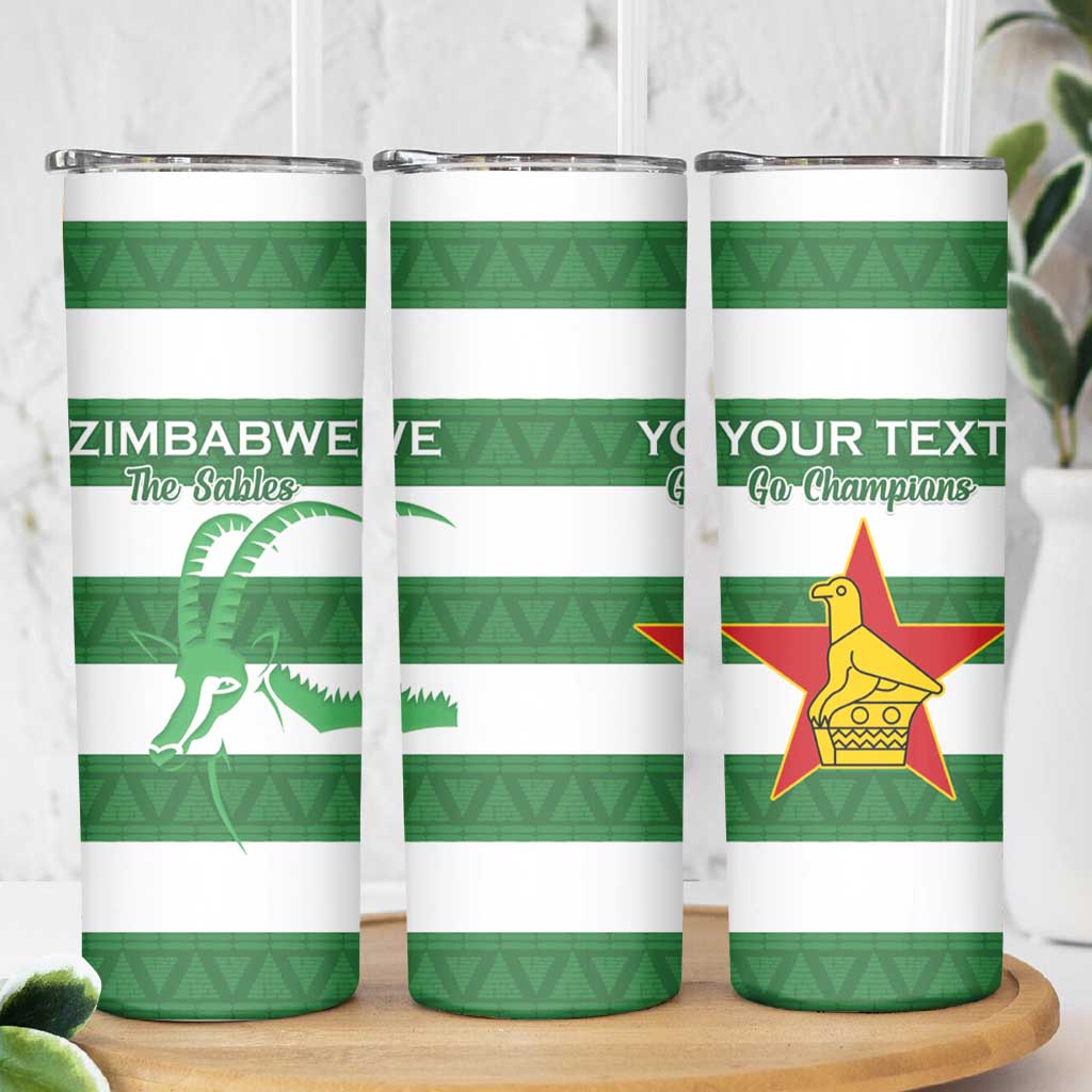Zimbabwe Rugby Custom Skinny Tumbler Go Sables Go