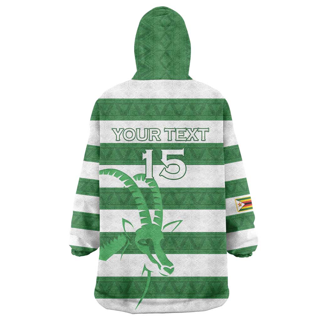 Zimbabwe Rugby Custom Wearable Blanket Hoodie Go Sables Go