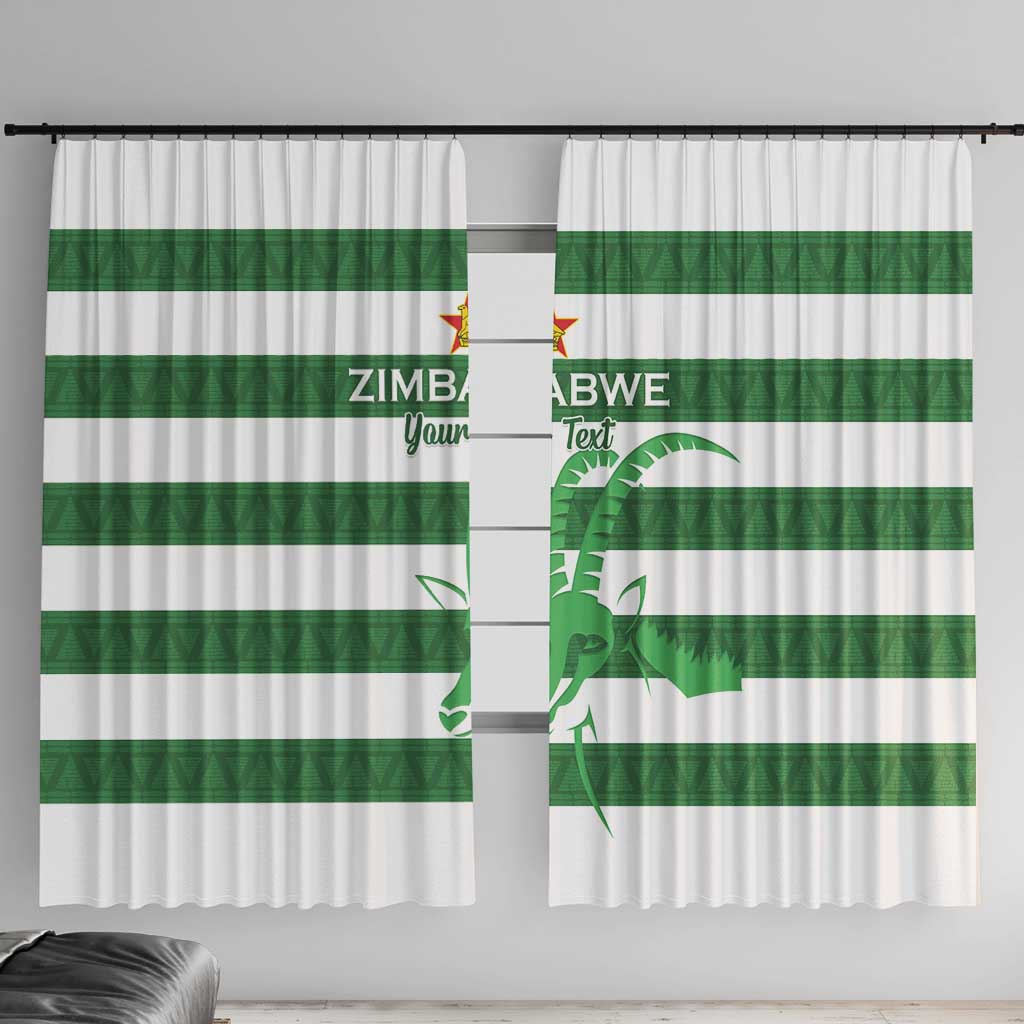 Zimbabwe Rugby Custom Window Curtain Go Sables Go