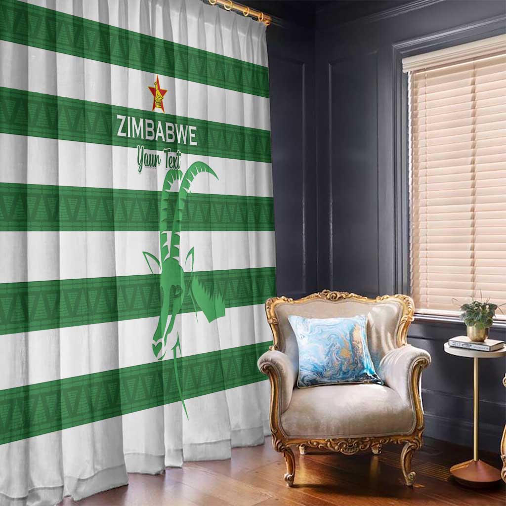 Zimbabwe Rugby Custom Window Curtain Go Sables Go