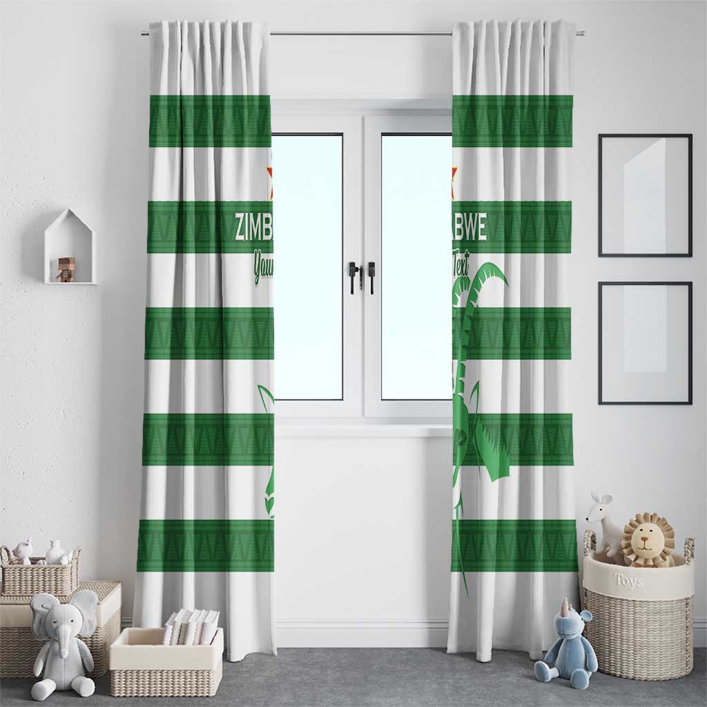 Zimbabwe Rugby Custom Window Curtain Go Sables Go