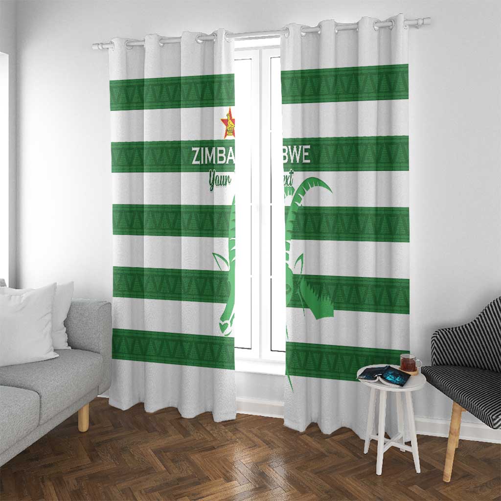 Zimbabwe Rugby Custom Window Curtain Go Sables Go