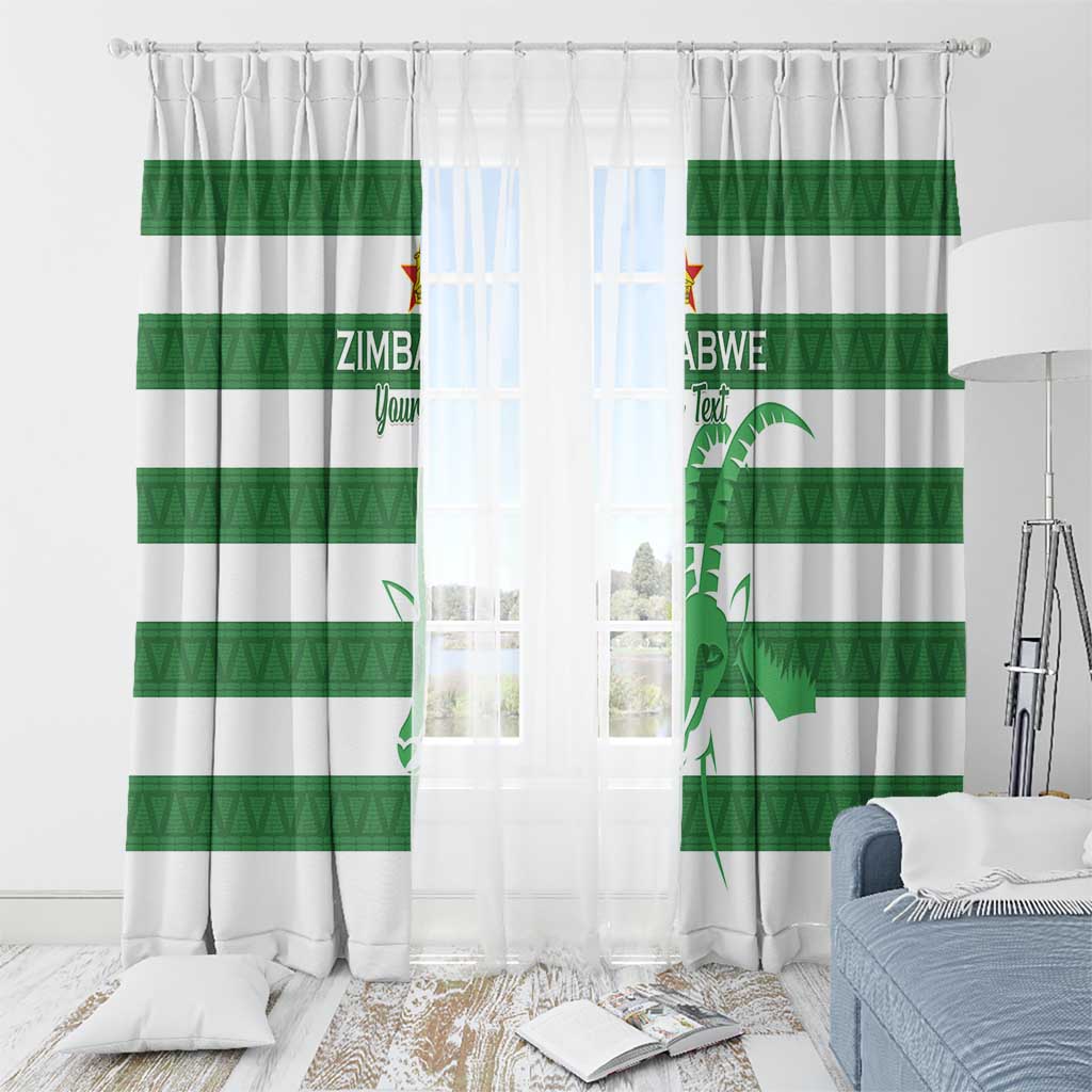 Zimbabwe Rugby Custom Window Curtain Go Sables Go