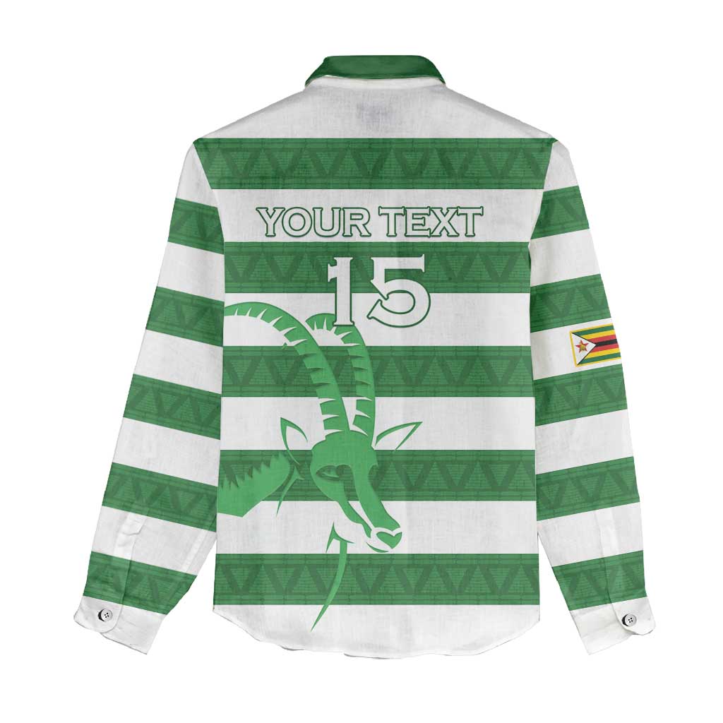 Zimbabwe Rugby Custom Women Casual Shirt Go Sables Go