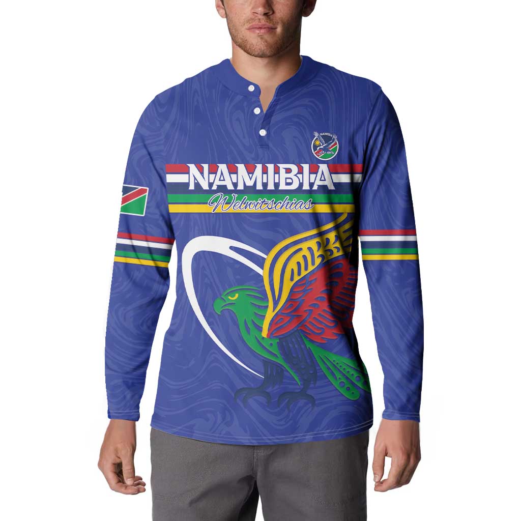Namibia Rugby Custom Button Sweatshirt Go Welwitschias