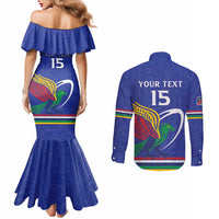Namibia Rugby Custom Couples Matching Mermaid Dress and Long Sleeve Button Shirt Go Welwitschias