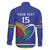 Namibia Rugby Custom Family Matching Off The Shoulder Long Sleeve Dress and Hawaiian Shirt Go Welwitschias