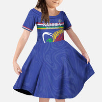 Namibia Rugby Custom Family Matching Off Shoulder Maxi Dress and Hawaiian Shirt Go Welwitschias