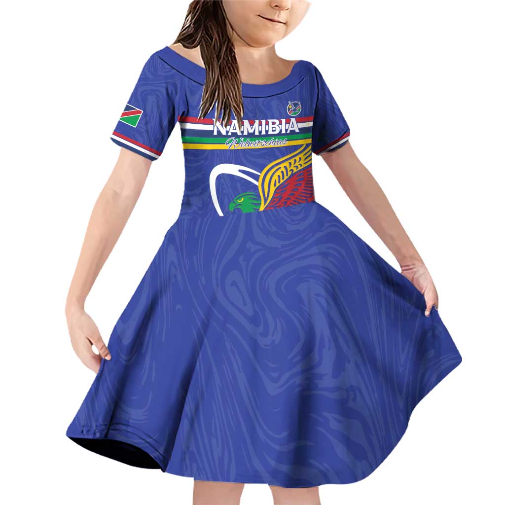 Namibia Rugby Custom Family Matching Off Shoulder Short Dress and Hawaiian Shirt Go Welwitschias