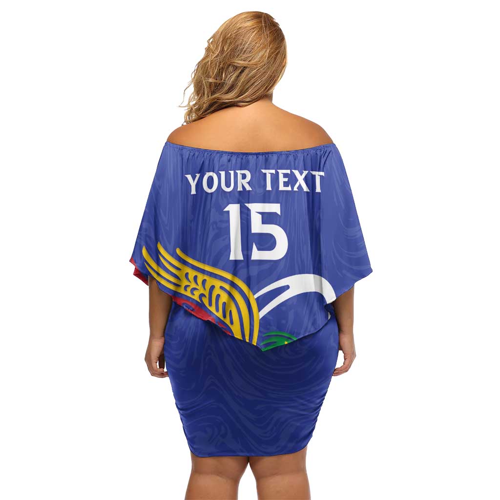 Namibia Rugby Custom Family Matching Off Shoulder Short Dress and Hawaiian Shirt Go Welwitschias