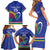 Namibia Rugby Custom Family Matching Short Sleeve Bodycon Dress and Hawaiian Shirt Go Welwitschias