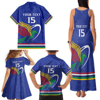 Namibia Rugby Custom Family Matching Tank Maxi Dress and Hawaiian Shirt Go Welwitschias