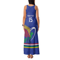 Namibia Rugby Custom Family Matching Tank Maxi Dress and Hawaiian Shirt Go Welwitschias