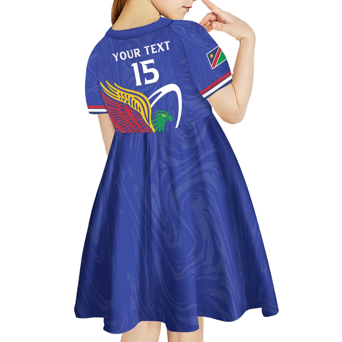 Namibia Rugby Custom Kid Short Sleeve Dress Go Welwitschias