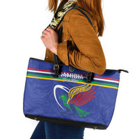 Namibia Rugby Custom Leather Tote Bag Go Welwitschias