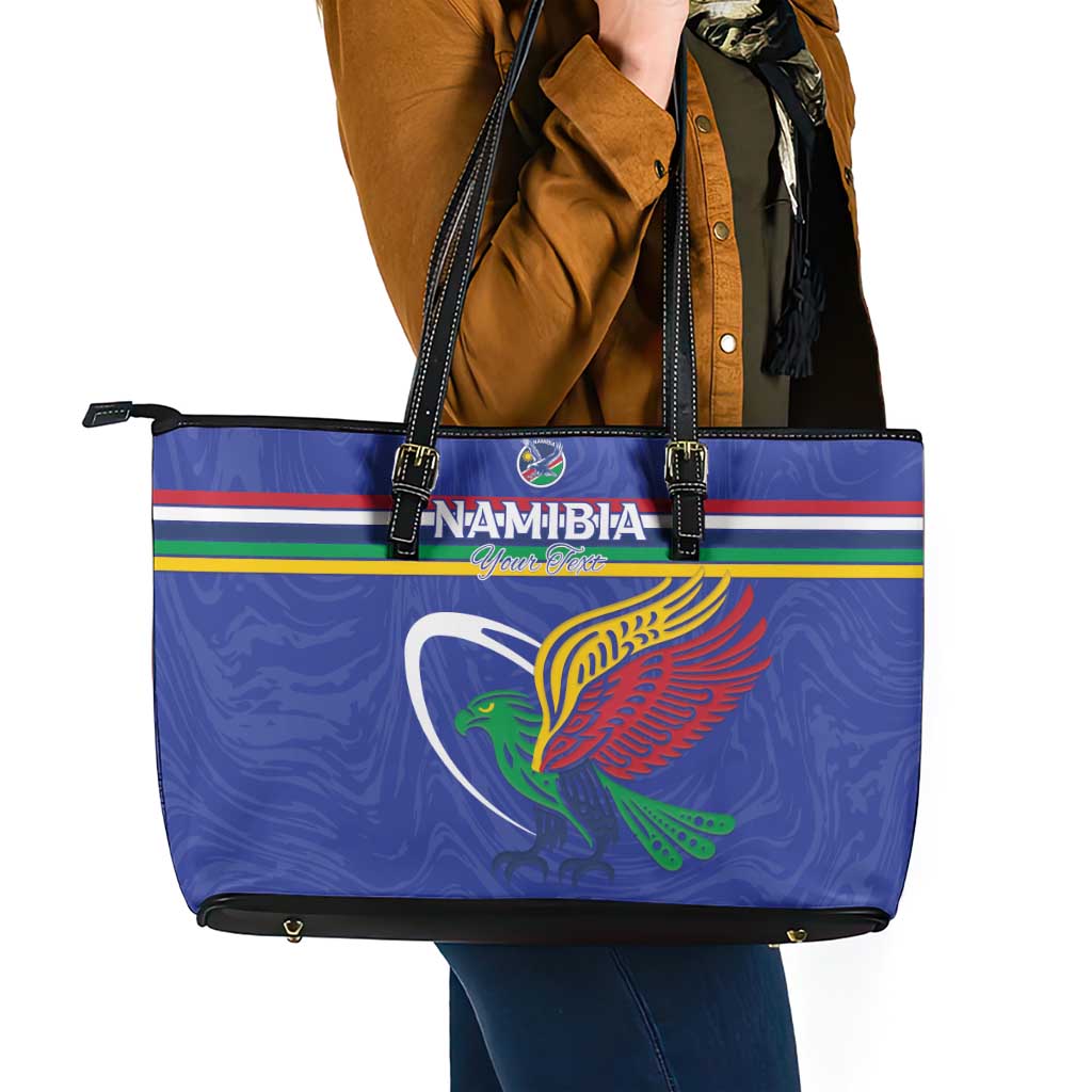 Namibia Rugby Custom Leather Tote Bag Go Welwitschias