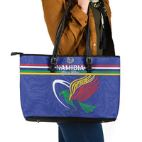 Namibia Rugby Custom Leather Tote Bag Go Welwitschias