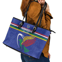 Namibia Rugby Custom Leather Tote Bag Go Welwitschias