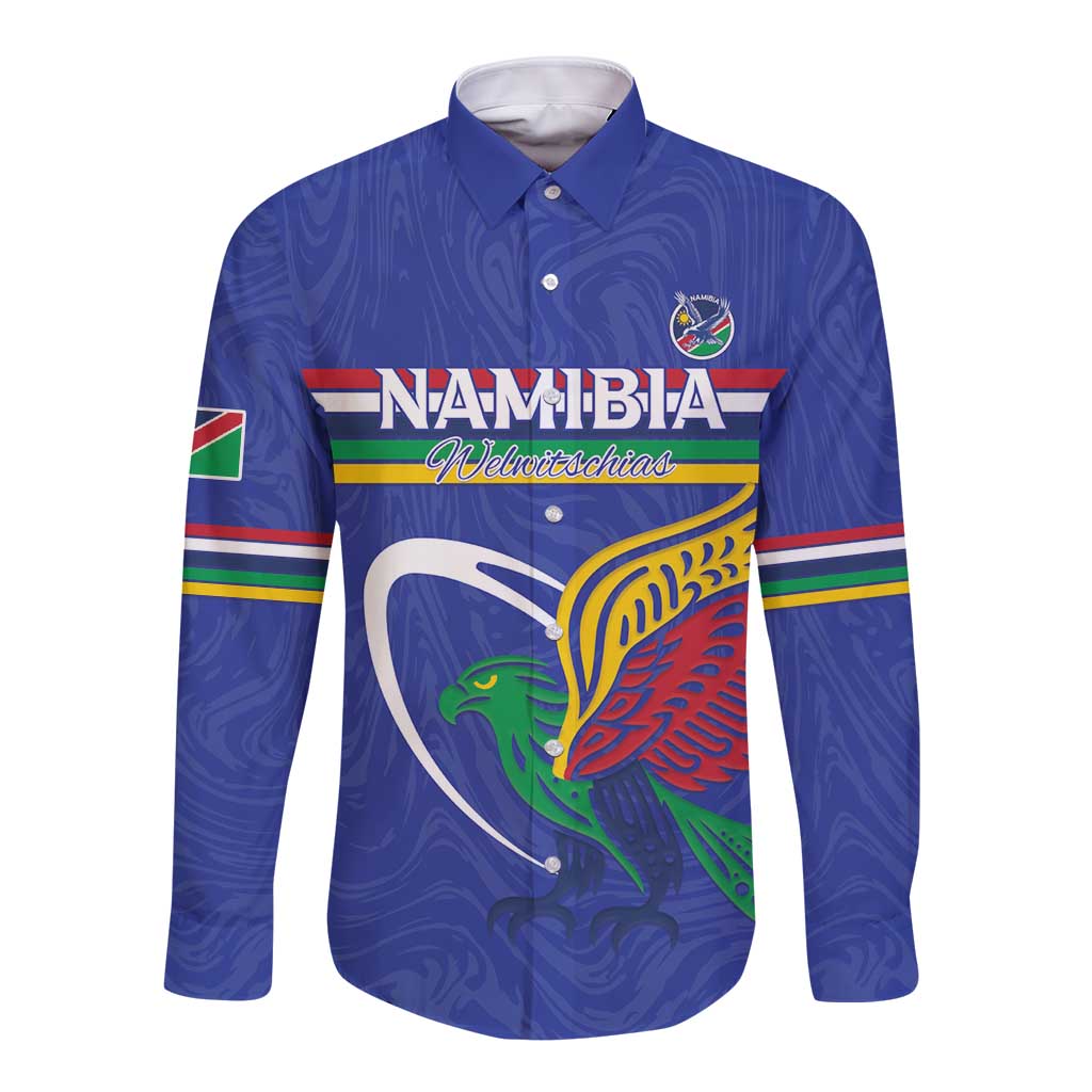 Namibia Rugby Custom Long Sleeve Button Shirt Go Welwitschias