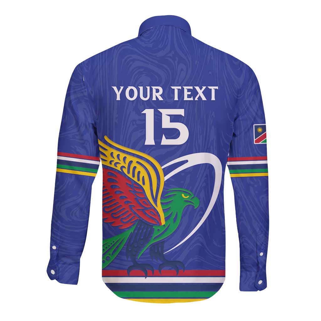 Namibia Rugby Custom Long Sleeve Button Shirt Go Welwitschias