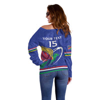 Namibia Rugby Custom Off Shoulder Sweater Go Welwitschias