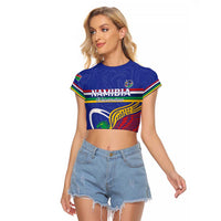 Namibia Rugby Custom Raglan Cropped T Shirt Go Welwitschias