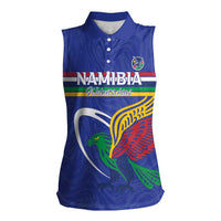 Namibia Rugby Custom Women Sleeveless Polo Shirt Go Welwitschias