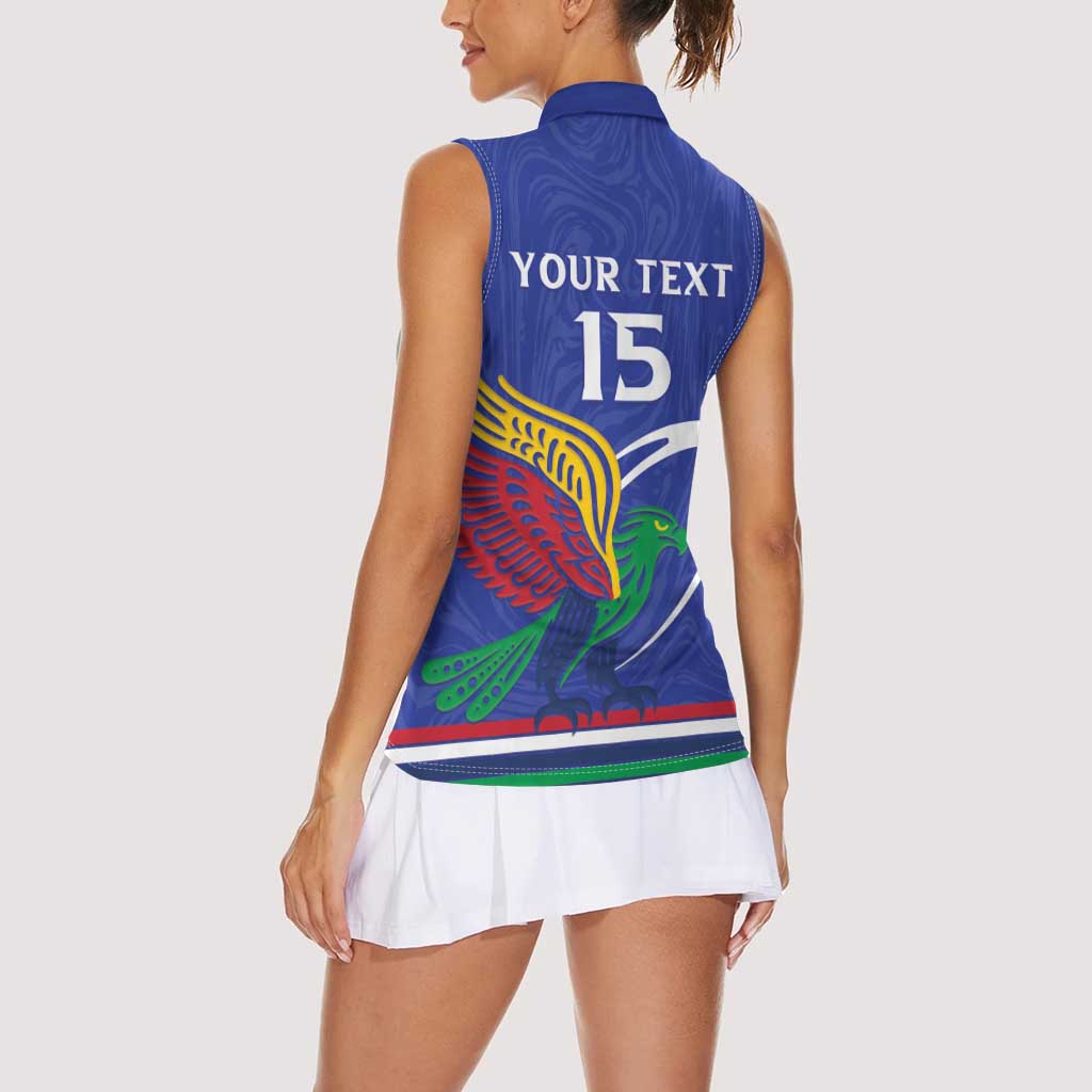 Namibia Rugby Custom Women Sleeveless Polo Shirt Go Welwitschias
