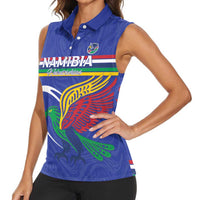 Namibia Rugby Custom Women Sleeveless Polo Shirt Go Welwitschias