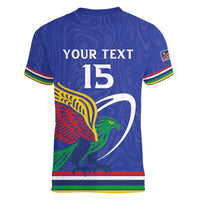 Namibia Rugby Custom Women V-Neck T-Shirt Go Welwitschias